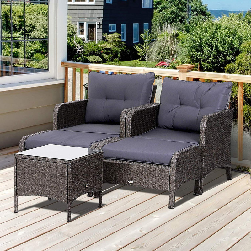 Garten Living 2Sitzer LoungeSet Mcgehee aus Polyrattan & Bewertungen